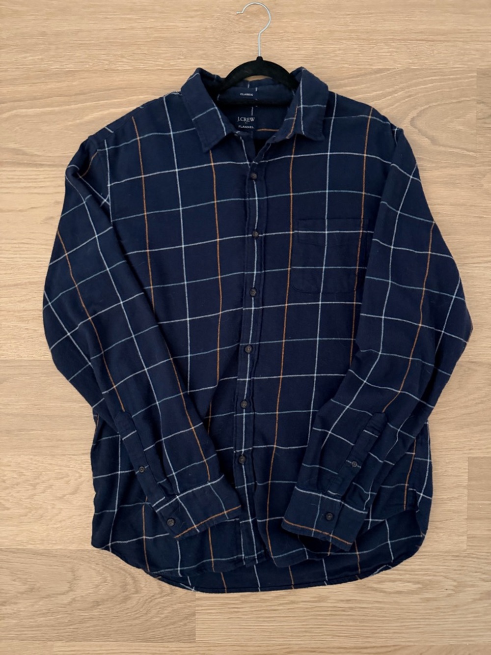 J. Crew Navy Plaid Button-Down 👔
